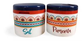 Kit potinhos de temperos sal e pimenta de mesa harmonia da tupperware