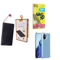 Kit Power Bank 5.000Mah + Capa Xiaomi Mi11Lite + Película 9D