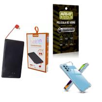 Kit Power Bank 5.000mAh + Capinha Motorola G535G + Película 3D