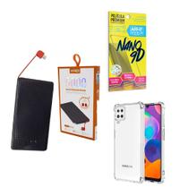 Kit Power Bank 5.000mAh + Capinha Samsung A224G + Película 9D