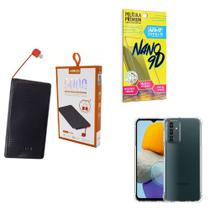 Kit Power Bank 5.000mAh + Capinha Samsung M23 + Película 9D