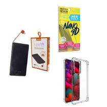 Kit Power Bank 5K + Capinha Motorola Edge20Pro + Película 9D