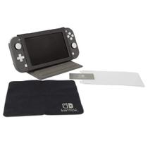 Kit PowerA Case de Proteção + Pano de Limpeza, Protetor de Tela + Aplicador - Nintendo Switch Lite