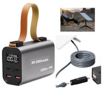 Kit Powerbank Pineing carregador de 100w Com 30.000mha Compatível com Star Link Mini e Adaptador para Cabo PD 100w