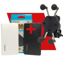 Kit PowerBank Portátil 10000mah+Suporte Garra De Moto e Bicicletas. Kit PowerBank Portátil 10000mah+Suporte Garra De Moto e Bicicletas.