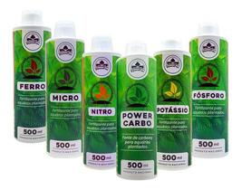Kit PowerFert Nitro + Potássio + Ferro + Micro + Fósforo + Carbo - 500ml