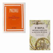 Kit Pozzoli Guia Teórico Prático Parte 1 e 2 Ensino do Ditado Musical + P.bona Método Completo de Divisão Musical - Ricordi