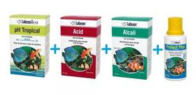 KIT pra aquario Labcon Ph Tropical + Acid + Alcali + Protect Plus