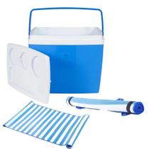 Kit Praia Azul com 1 Esteira 1,80 M + Caixa Termica Cooler 19 L Bel