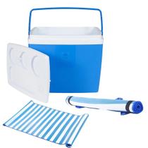 Kit Praia Azul com 1 Esteira 1,80 M + Caixa Termica Cooler 19 L Bel