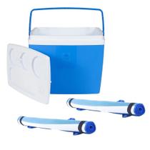 Kit Praia Azul com 2 Esteiras 1,80 M + Caixa Termica Cooler 19 L Bel