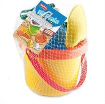Kit Praia Baldinho C/acessórios Para Brincar Areia Kit Praia Baldinho C/acessórios Para Brincar Areia