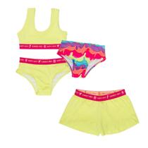 Kit Praia Biquíni Menina + Shorts Proteção Solar Uv Infantil Kit Praia Biquíni Menina + Shorts Proteção Solar Uv Infantil