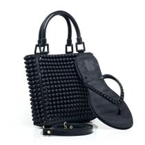 Kit Praia Bolsa Feminina + Chinelo Feminino Confortável Bolsa PVC Alça Removível Sandália Rasteira Leve Moda Verão -