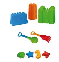 Kit Praia Completo Castelo Torre Muro Pá Formas Beach Play
