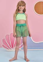 Kit Praia Infantil: Biquíni e Shorts de Saída Kit Praia Infantil: Biquíni e Shorts de Saída