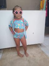 Kit Praia Infantil Biquíni + Kimono 2 anos - 60688 Kit Praia Infantil Biquíni + Kimono 2 anos - 60688