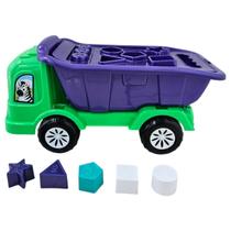 Kit Praia Infantil Caçamba Didática Brinquedo De Areia Verão Cor:Verde