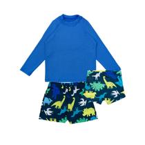 Kit Praia Menino Blusa Proteção Uv+ Sunga + Bermuda Infantil