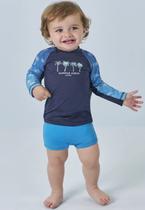 Kit Praia Menino Estampado UV Lucboo