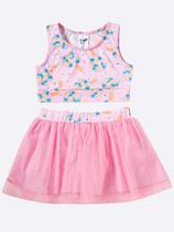 Kit Praia Top e Short Saia Lollypop Kids Tip Top