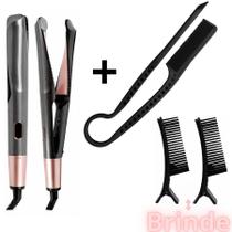 Kit Prancha 2 em 1 Baby Lis Bivolt com Pente Auxiliar Mais brinde