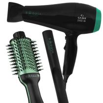 Kit Prancha Secador e Escova de Cabelo Babosa 127v - GA.MA ITALY