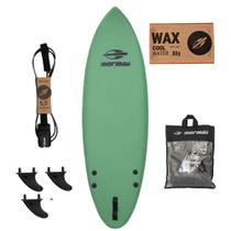 Kit Prancha Surf Soft Mormaii 60 + Leash + Parafina + Capa