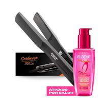 Kit Prancha Taiff Bivolt Cerâmica Action + Sérum Capilar Elseve Liso dos Sonhos 100ml Kit Prancha Taiff Bivolt Cerâmica Action + Sérum Capilar Elseve Liso dos Sonhos 100ml