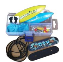 Kit Pranchas Surf Dedo + Fingerboard + Acessórios