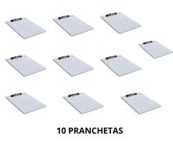 Kit Prancheta Acrílica Ofício Super Metal- Menno 10 unidades
