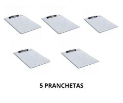 Kit Prancheta Acrílica Ofício Super Metal- Menno 5 unidades