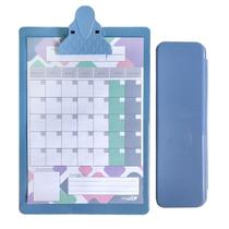 Kit Prancheta Planner Ofício A4 Organizador de Papéis Cores