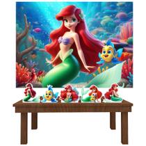 Kit Prata Ariel Pequena Sereia 3D -IMPAKTO VISUAL