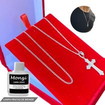 Kit Prata Masculina 60cm Legítima + Pulseira Italiana Kit Prata Masculina 60cm Legítima + Pulseira Italiana