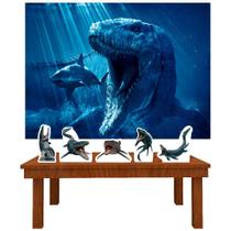 Kit Prata Megalodon Mosasaurus Jurassic- IMPAKTO VISUAL