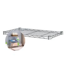 Kit Prateleira Avulsa Para Estante Aço Aramado Uteall 60x35 haste19 Kit Prateleira Avulsa Para Estante Aço Aramado Uteall 60x35 haste19