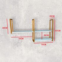 kit prateleira industrial LUX2 3prat70(140cm) DOURADO kit prateleira industrial LUX2 3prat70(140cm) DOURADO
