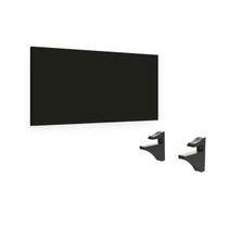 Kit Prateleira MDP 60x25 + Suporte em ABS Brasforma - Preto