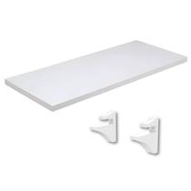 Kit Prateleira MDP 90x30 com Suporte em ABS Brasforma Branco Kit Prateleira MDP 90x30 com Suporte em ABS Brasforma Branco
