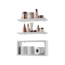 Kit Prateleira Nicho Bruges para Banheiro Branco 40 x 12cm Kit Prateleira Nicho Bruges para Banheiro Branco 40 x 12cm