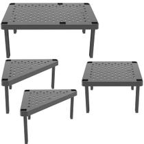 Kit Prateleira Organizadora Level Chumbo 4 Peças - Ou