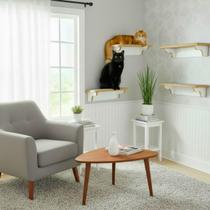 Kit Prateleira Para Gatos Degraus G 4PÇ Com Carpete LAMINADO