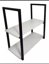 Kit Prateleiras 50cm Branca Completo C/ Madeiras Kit Prateleiras 50cm Branca Completo C/ Madeiras
