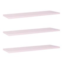 KIT PRATELEIRAS MDF 15mm - 65x20cm - ROSA BEBÊ + suporte invisível - SKY Móveis Planejados