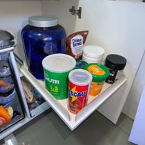 Kit Prateleiras Retrátil Organizadora, closet, cozinha Mdf Branca Kit Prateleiras Retrátil Organizadora, closet, cozinha Mdf Branca