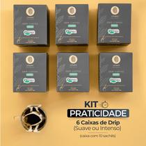 kit Praticidade - 6 cxs Dripp coffee Suave ou Intensa