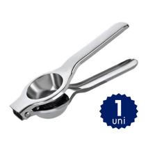 Kit Prático 3 Peças Cromado Espremedor de Limão Peneira 12cm Amassador de Alho