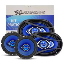 Kit Pratico Alto Falante 6x9 +6 Polegadas Hurricane 280W Rms