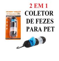 Kit Prático Cachorro Gato Coletor Fezes 2 Em 1 Frasco Alcool Gel - EMB-UTILIT